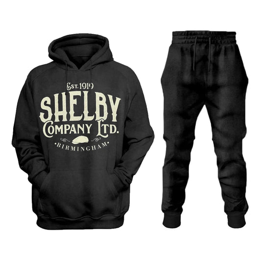 Shelby Mens Retro Printed Sweatshirt Set