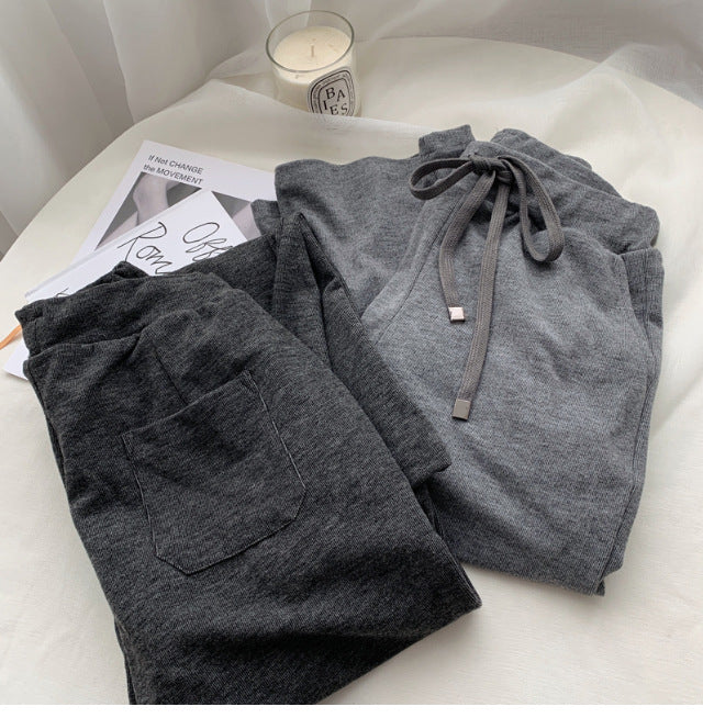 Drape Snow Cotton All-Match Casual Pants