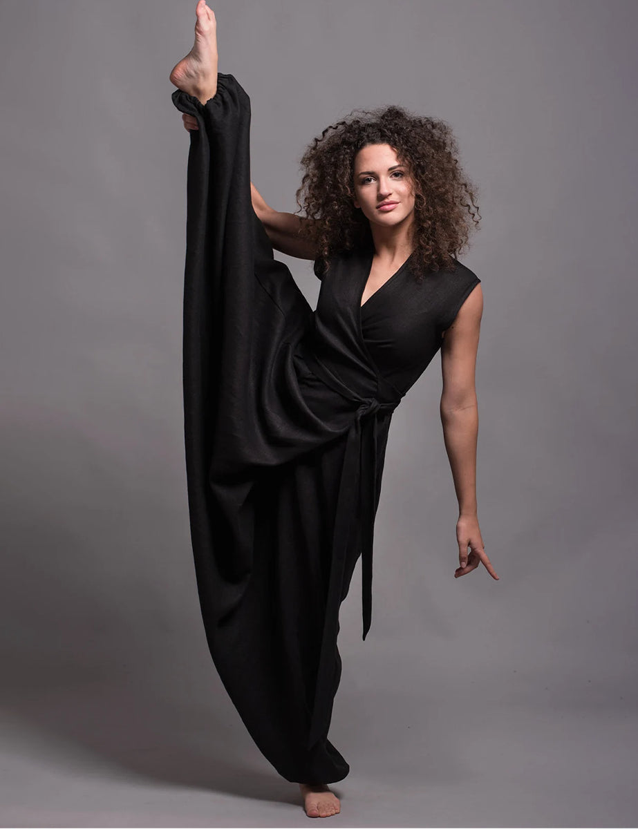 Tess Convertible Linen Jumpsuit - DUVAL