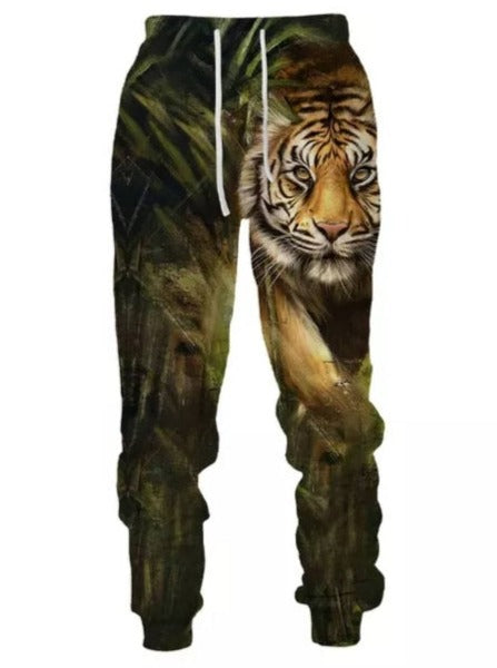 Men's 3D Tracksuit Tiger Print Sweat Pants Joggers