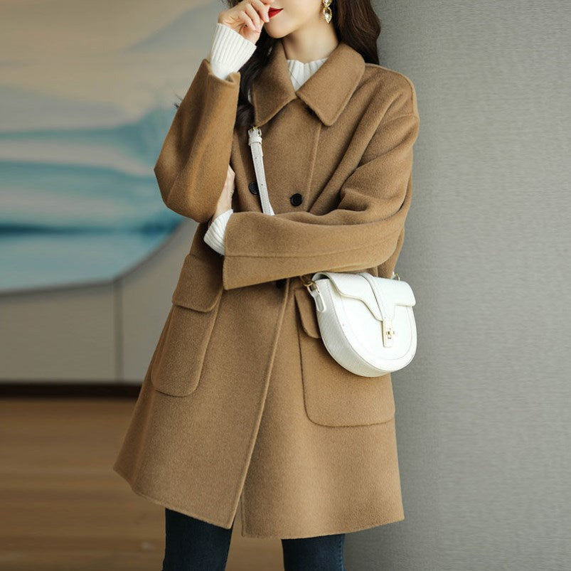 Autumn and winter thick warm and thin coat woolen coat