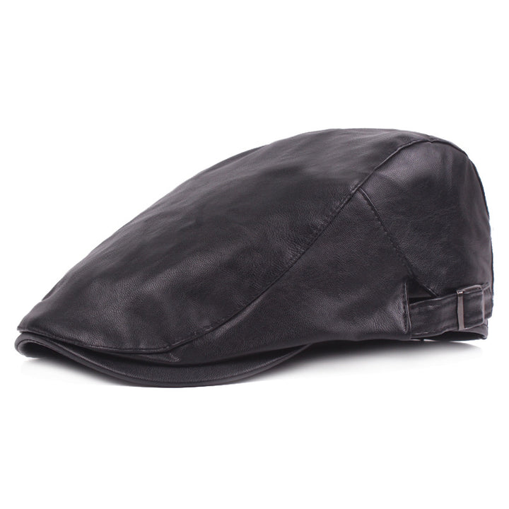 Leather Vintage Beret - DUVAL