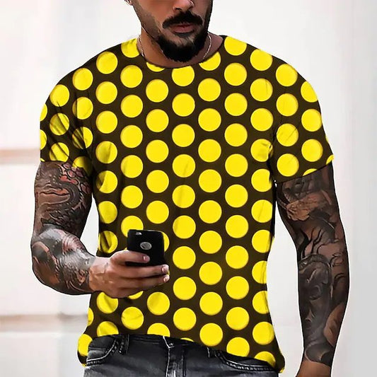 Men's T shirt Tee Tee 3D Print Graphic Round Neck Casual Daily 3D Print Short Sleeve Tops Designer Fashion Cool Comfortable - DUVAL