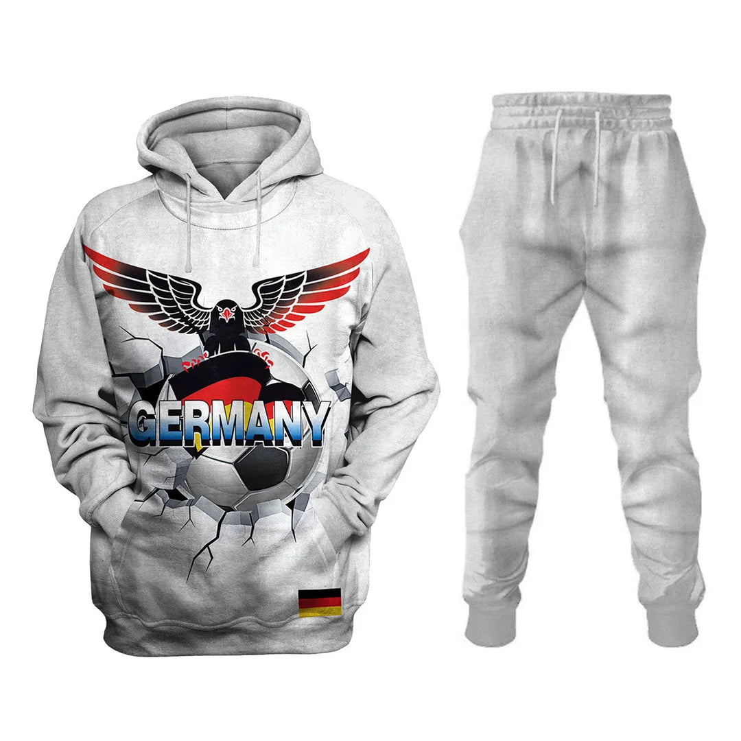 Germany Football 2022 Printed Sweatshirt Set - DUVAL