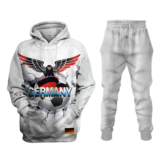 Germany Football 2022 Printed Sweatshirt Set - DUVAL