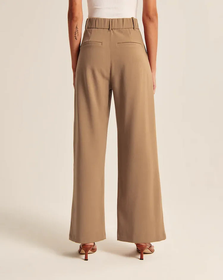 High Waist Tailored Wide Leg Pants