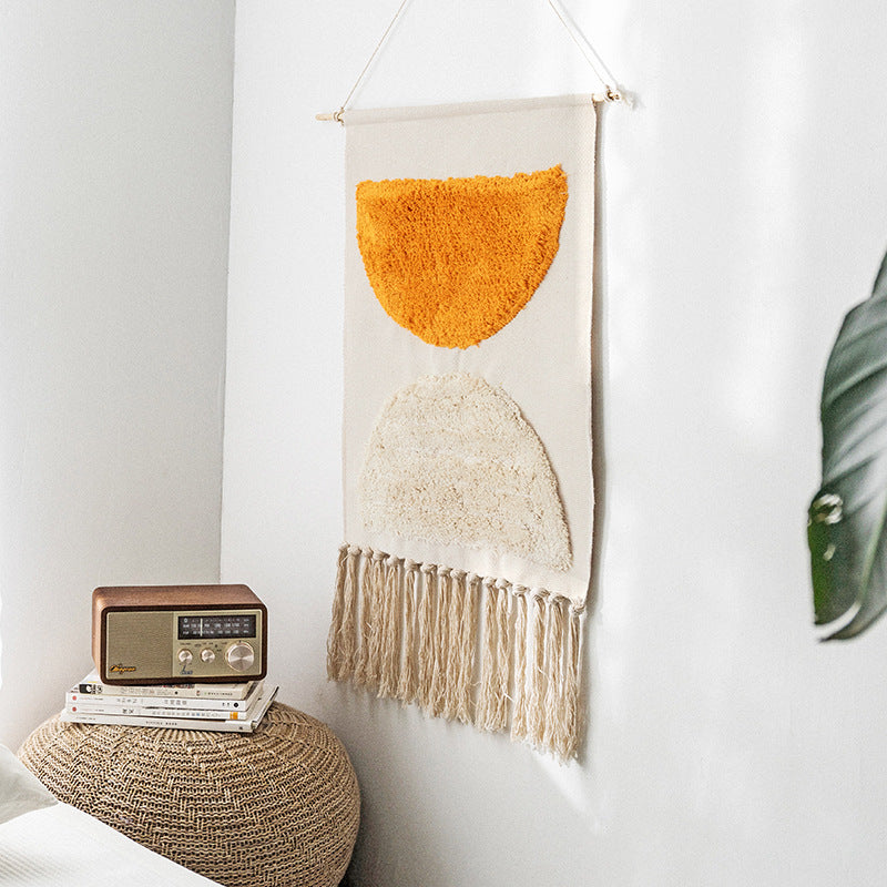 Hand-woven tassel tapestry decoration