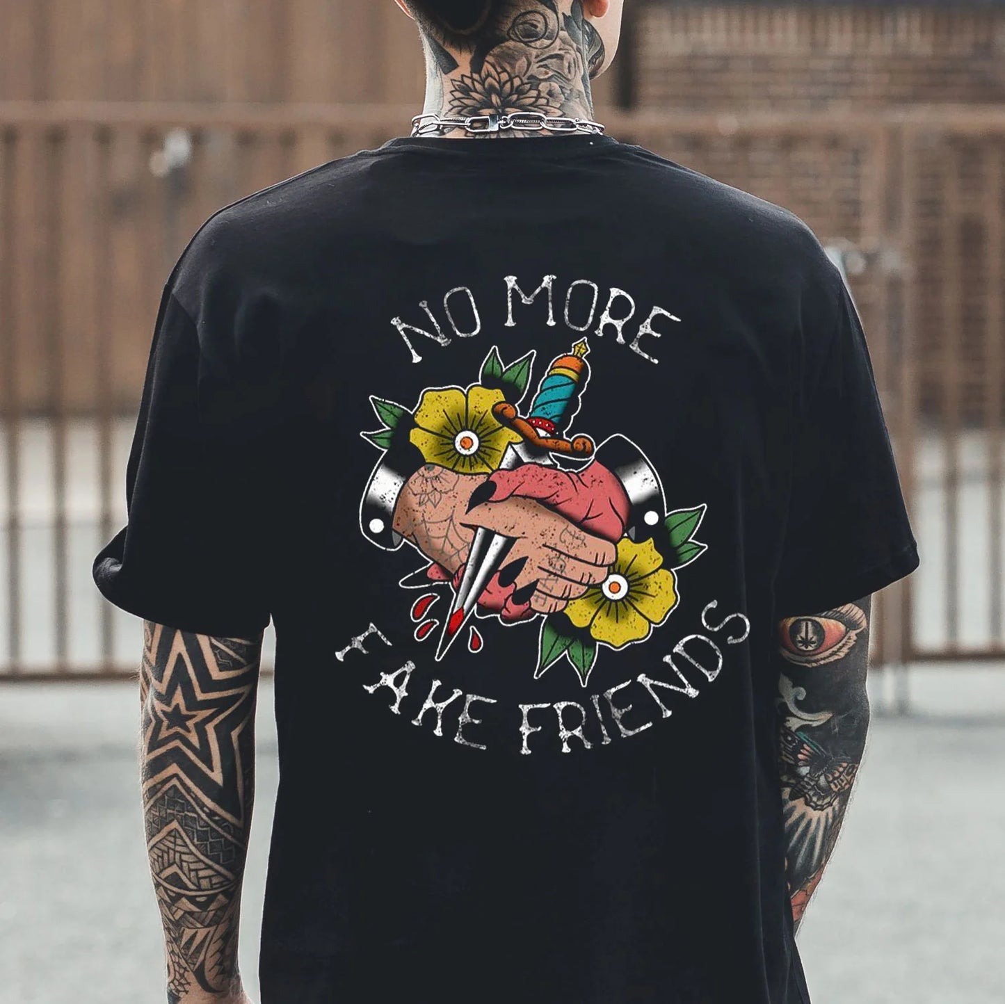 NO MORE FAKE FRIENDS Couple Models T-Shirt