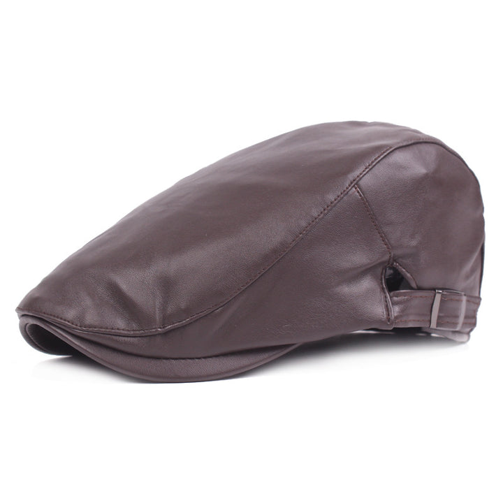 Leather Vintage Beret - DUVAL