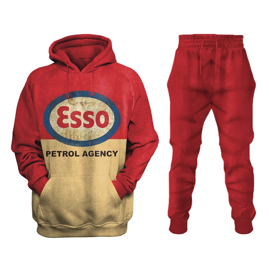 Esso Retro Car Oil Casual Sweatshirt Set - DUVAL