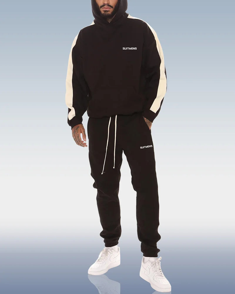 Men's Colorblock Hoodie Set