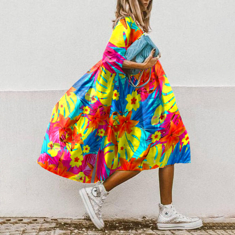 Fashion Colorful Print Dress