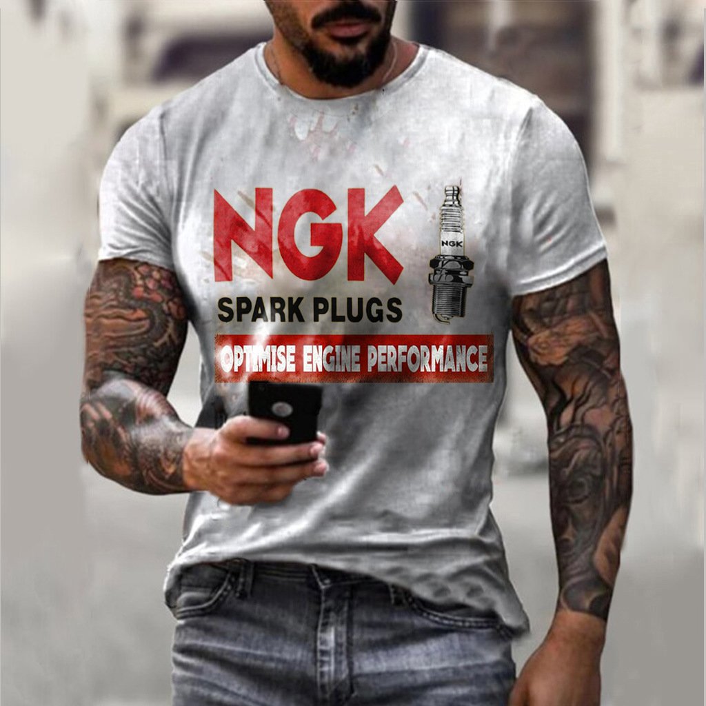 Men's NKG Engine Vintage Print T-Shirt