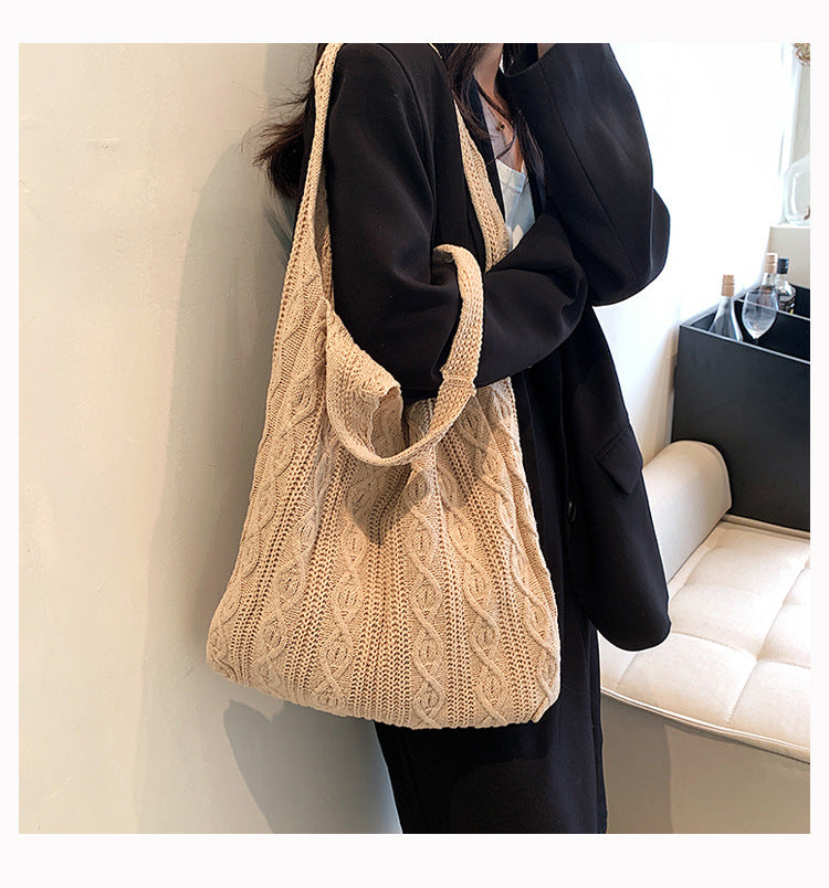 Knitted Large Capacity Casual Tote