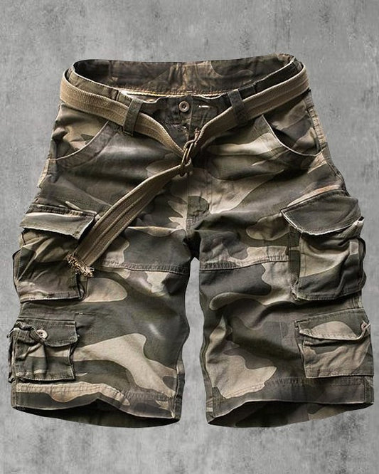 Mens Outdoor Camouflage Casual Shorts - DUVAL