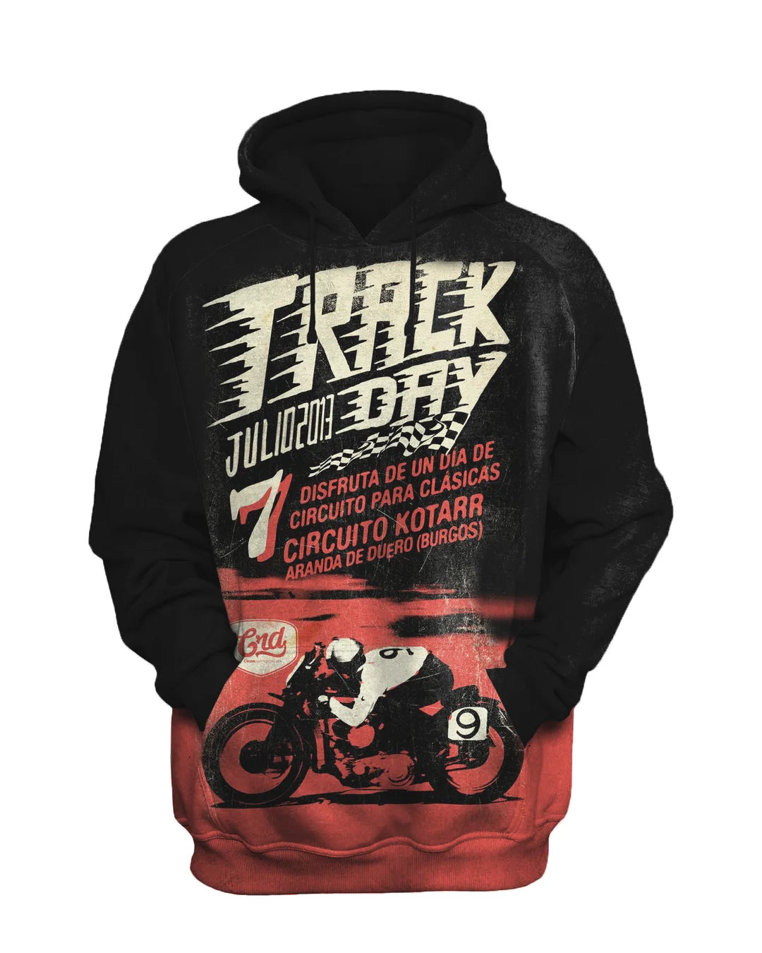 Track Day Men's Retro Car Print Sweatshirt Set - DUVAL