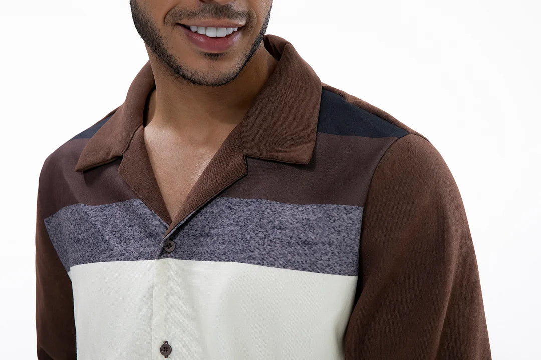 Brown Suede Long Sleeve Walking Suit 028 - DUVAL