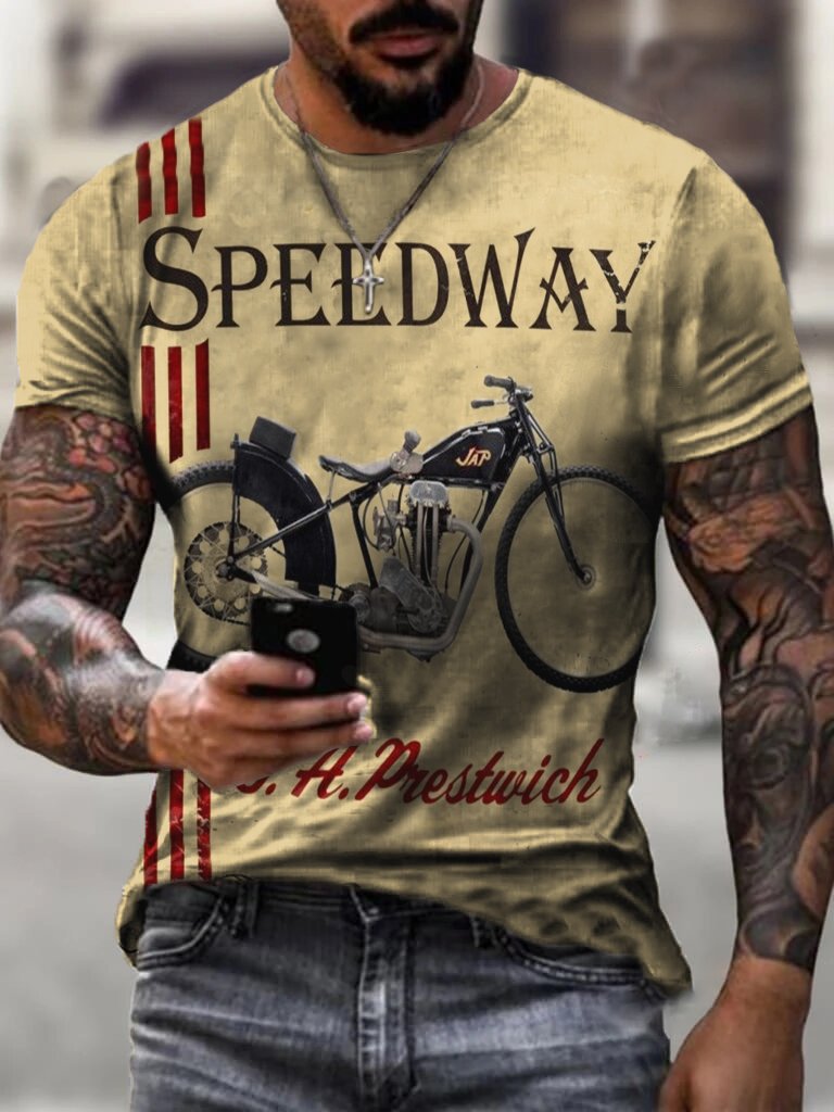 SPELDWAY Vintage Print Men's T-Shirt - DUVAL