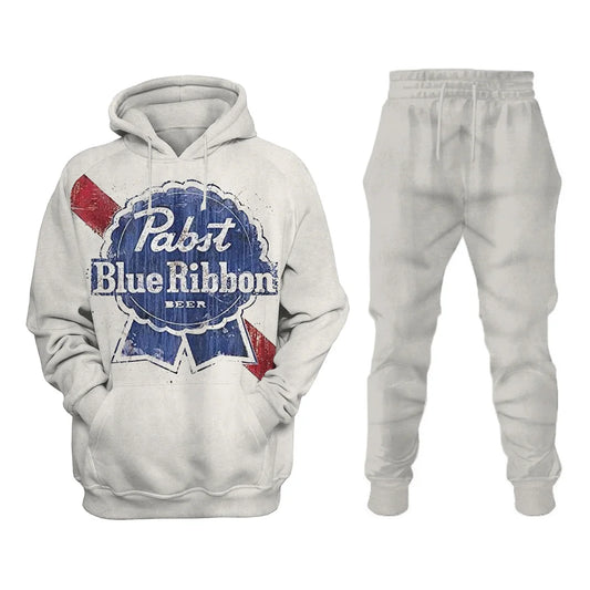 Blue Ribbons Vintage Men's Beer Sweatshirt Set