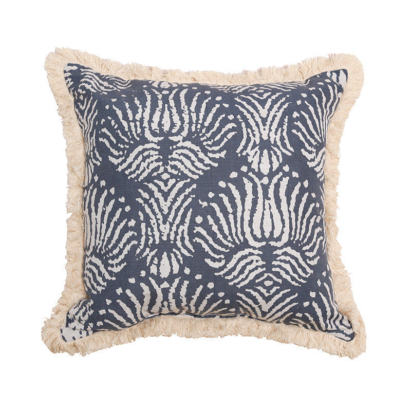Fringed lace sofa cushions and pillows