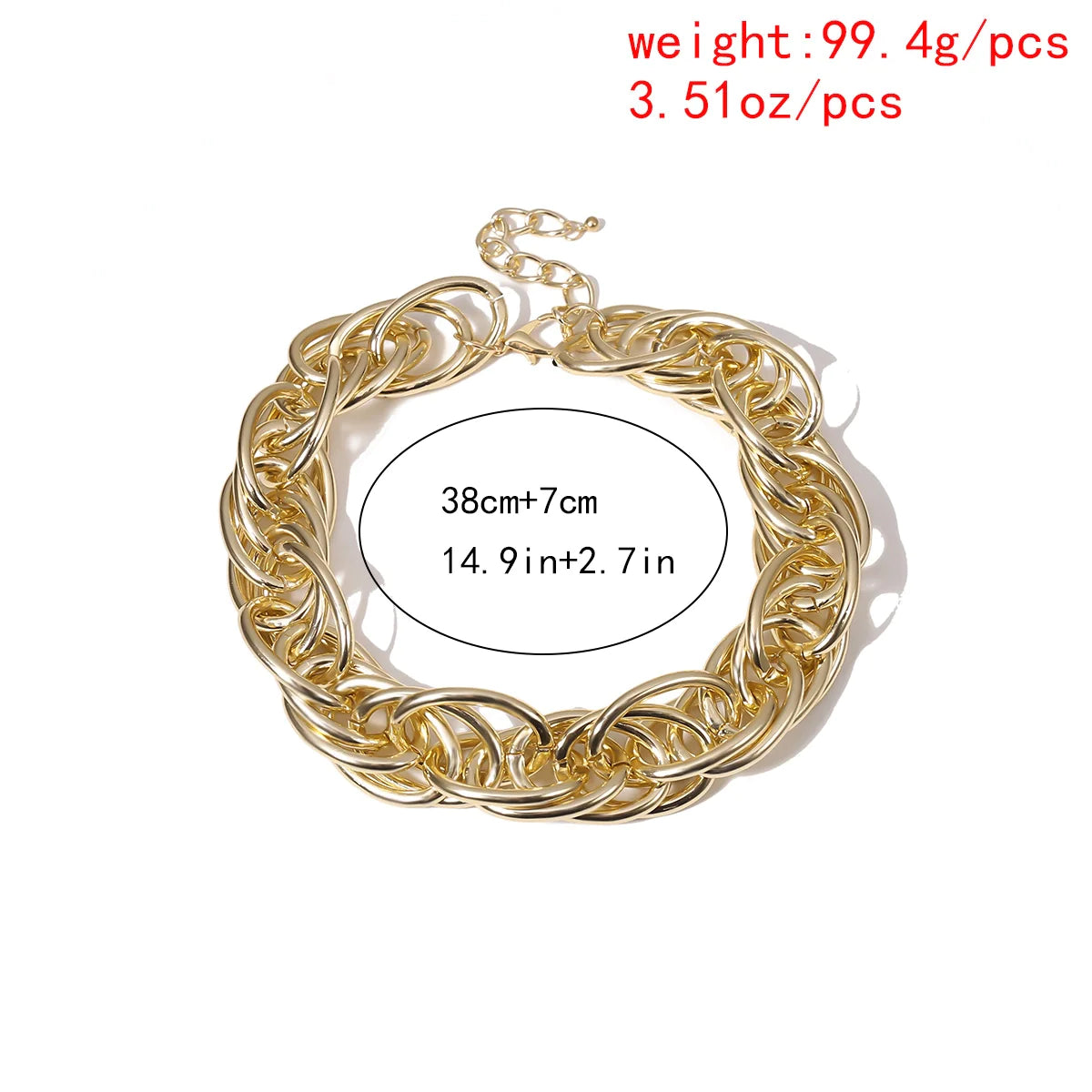 Metal Geometric O-chain Necklace