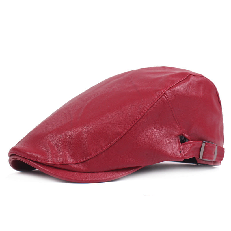 Leather Vintage Beret - DUVAL