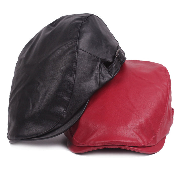 Leather Vintage Beret - DUVAL