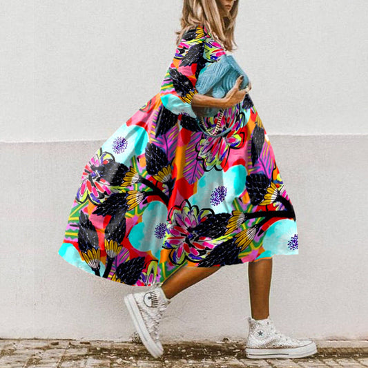 Fashion Colorful Print Dress
