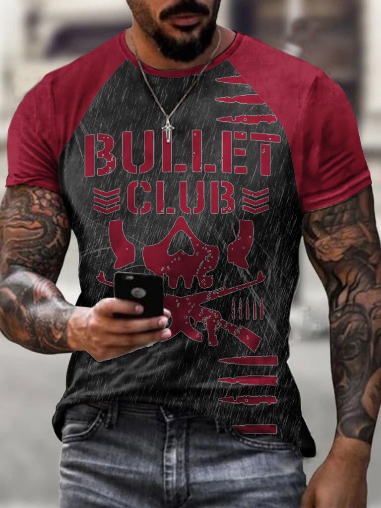 BULLET Printed Vintage Men's T-Shirt - DUVAL