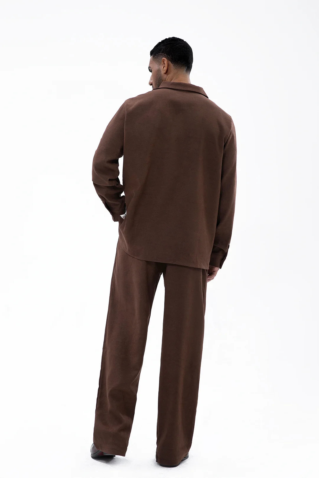 Men's Brown Suede Long Sleeve Walking Suit 027