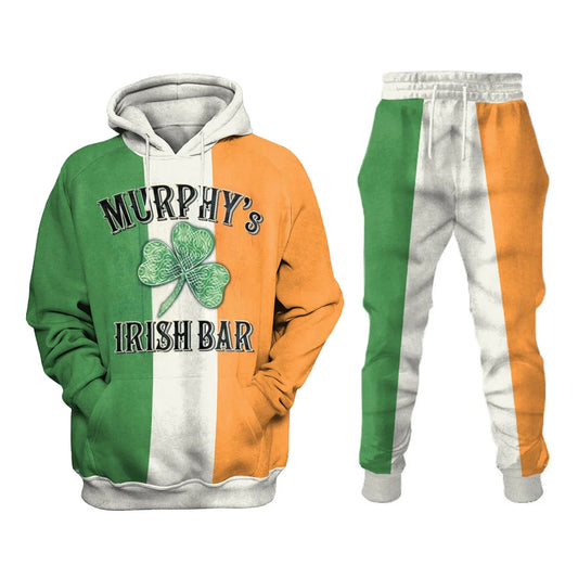 Retro Casual Long-Sleeved Murphy's Sweatshirt Set - DUVAL