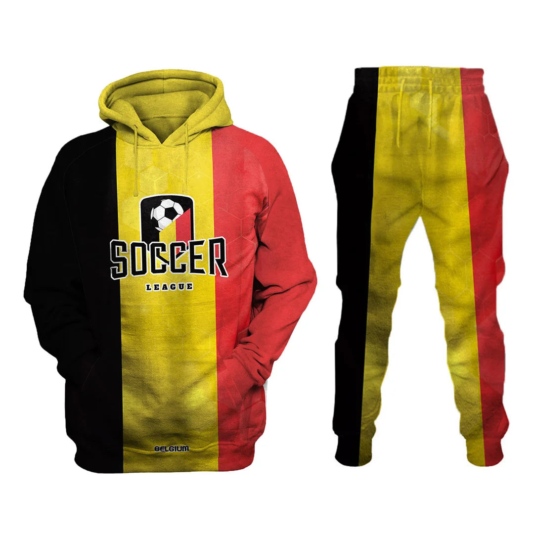 Soccer Printed Sweatshirt Set - DUVAL