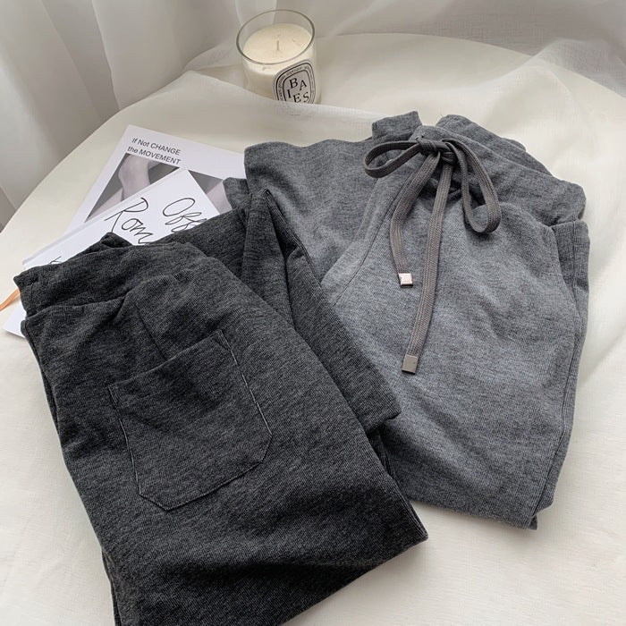 Drape Snow Cotton All-Match Casual Pants