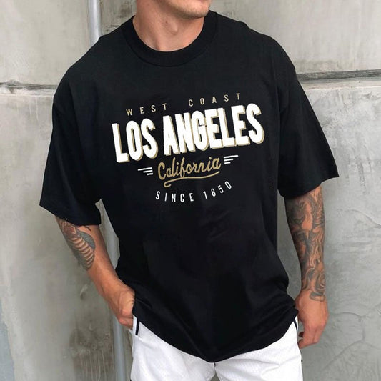 Men's Oversized Vintage Los Angeles T-Shirt - DUVAL