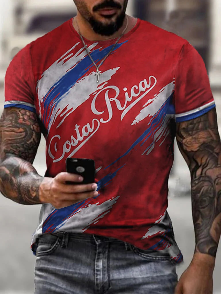 Costa Rica Sports Football Printed T-Shirt