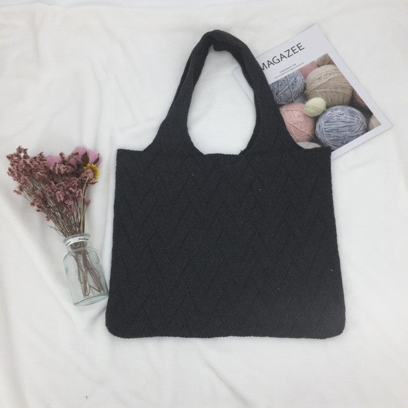 Knitted bag fashion all-match one shoulder woolen bag
