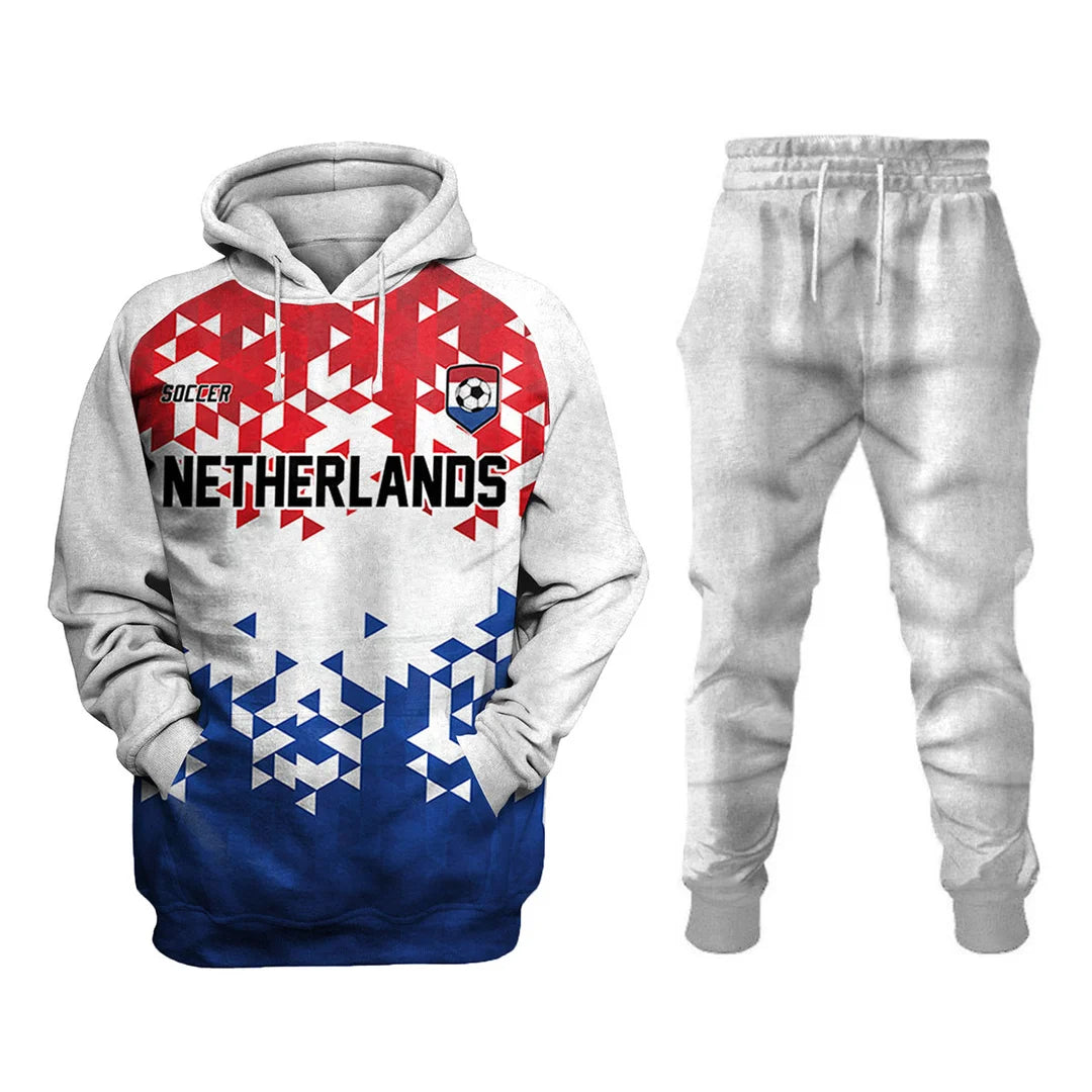 Netherlands 2022 Football Printed Sweatshirt Set - DUVAL