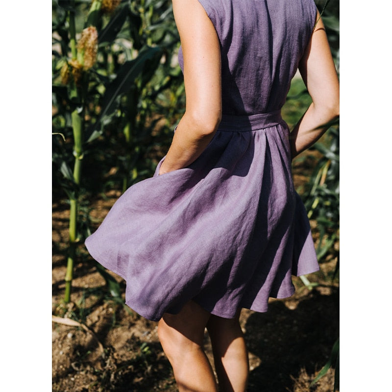 Chic Taro Purple Mini Dress