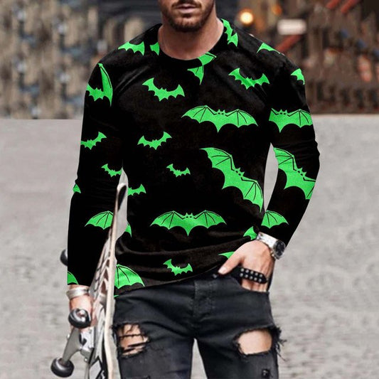 Men's Stylish Casual Halloween Long-Sleeved T-Shirt - DUVAL