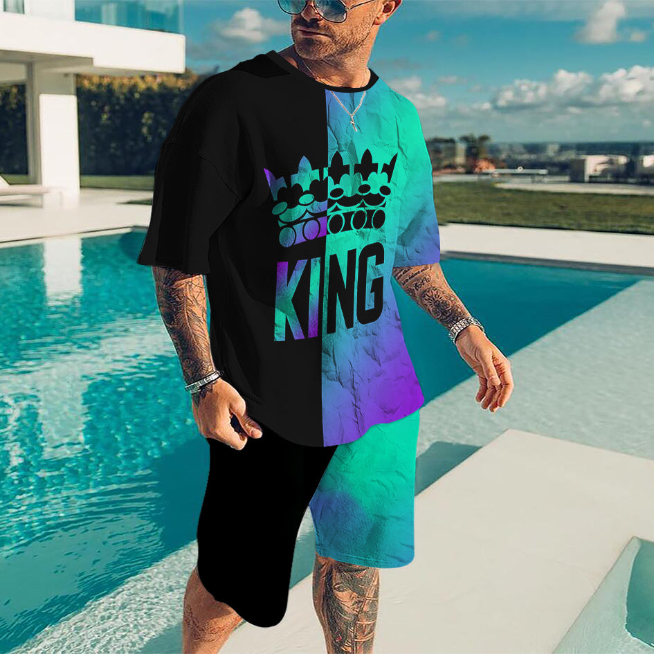 Oversized  T-Shirt & Shorts Set - DUVAL
