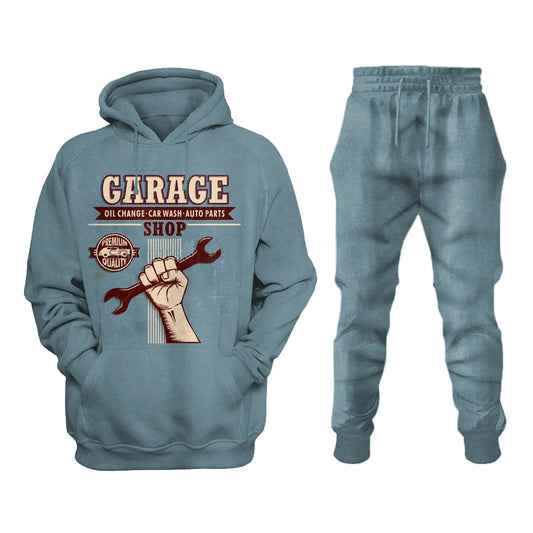 Garage Men's Retro Spark Plug Sweatshirt Set - DUVAL