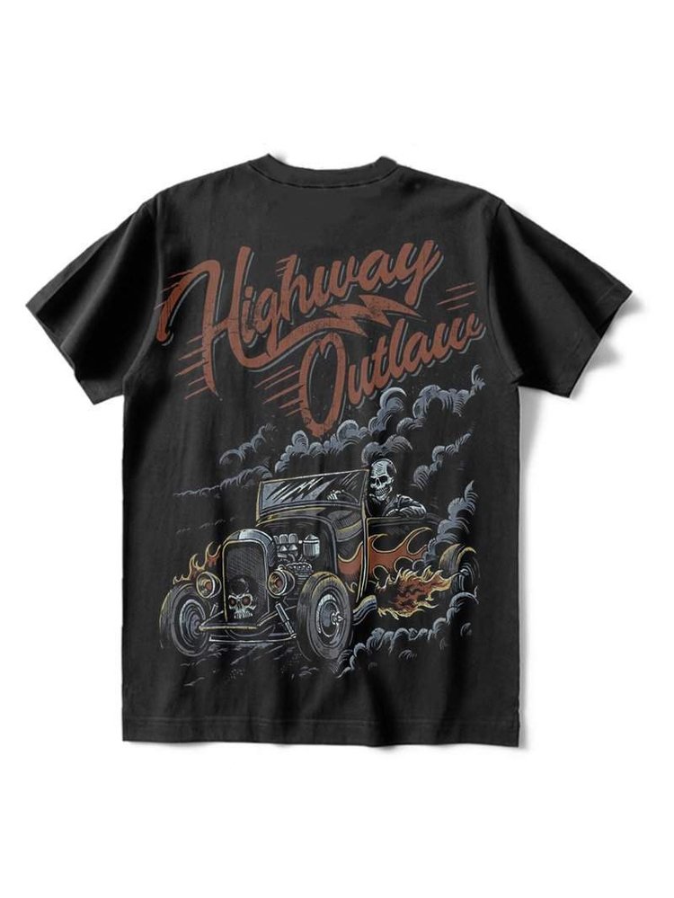 Highway Outall Skull Classic Car T-Shirt