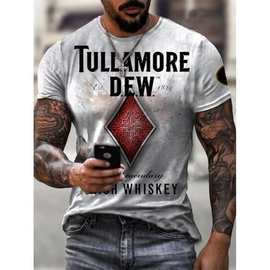 Vintage Men's Tullamore Dew Biker Casual T-Shirt - DUVAL