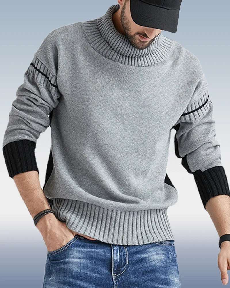 Men's Round Neck Autumn Knit Sweater 2 Colors