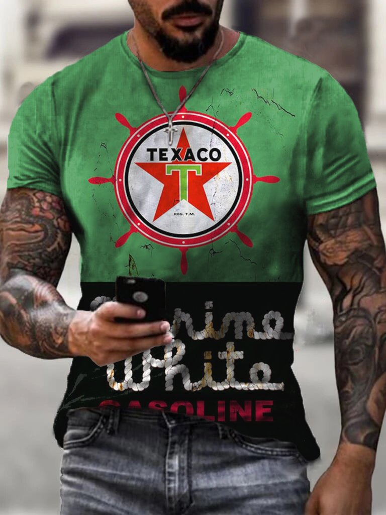 Texaco Print Vintage Men's T-Shirt