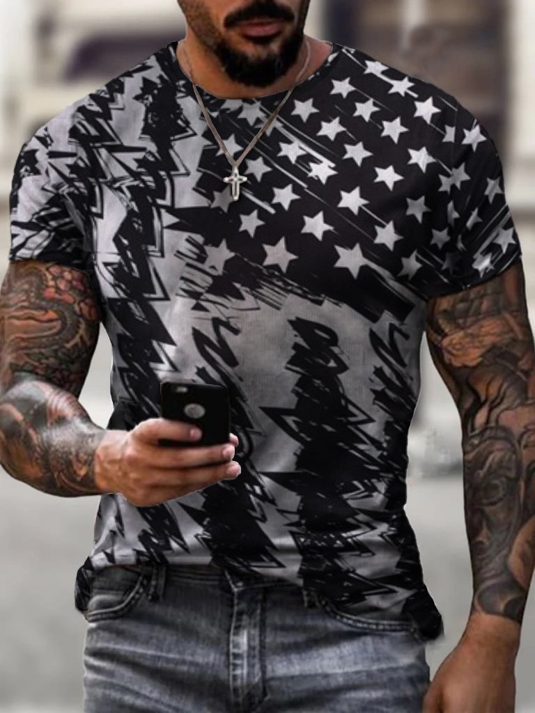 American Flag Print T-Shirt – DUVAL