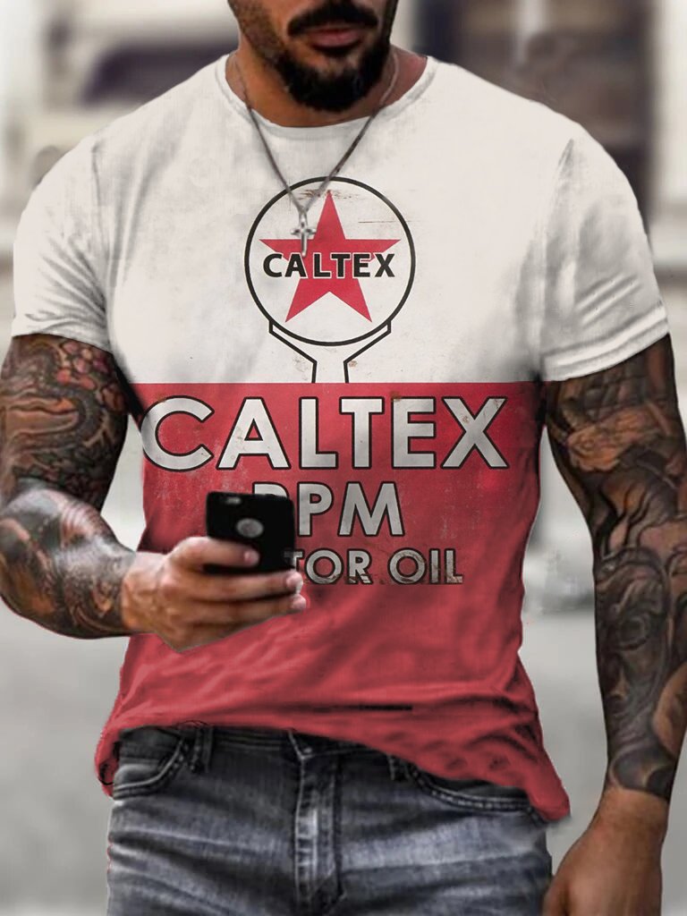 Caltex Men's Vintage Print T-Shirt