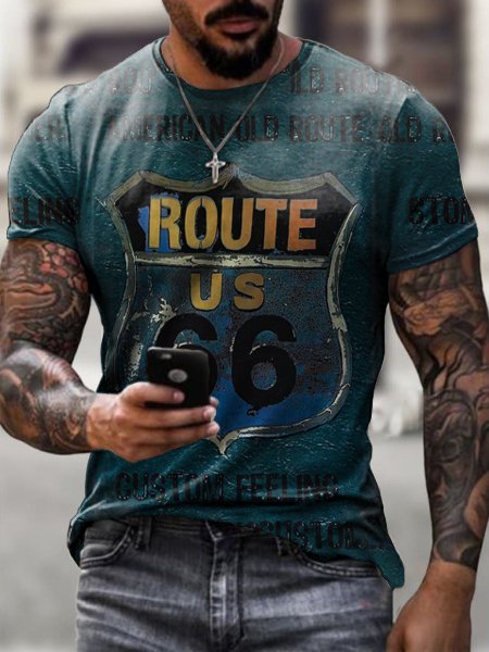 Casual Route 66 T-shirt - DUVAL