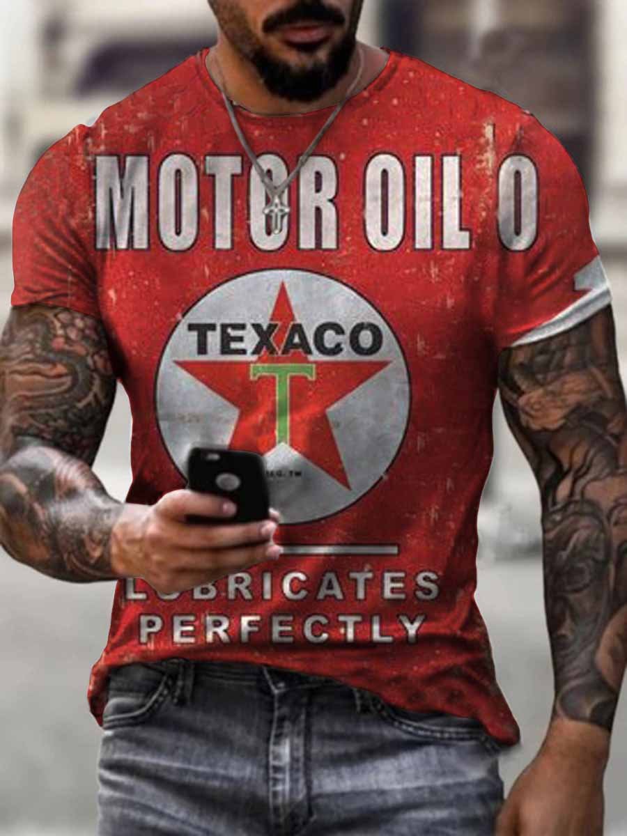 Men's Lubricant Motorcycle Print T-Shirt - DUVAL