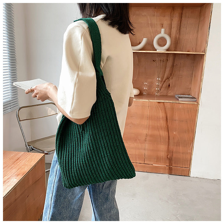 Simple Vintage Knit Tote Bag